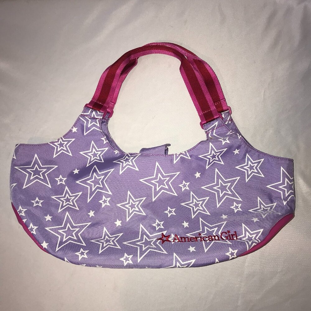 American Girl dolls Large Tote Bag Purple White Stars for Doll's and Clothes
